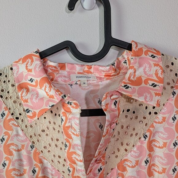 Manoush Printed Pleated Dress Size 8 - Picture 3 of 3